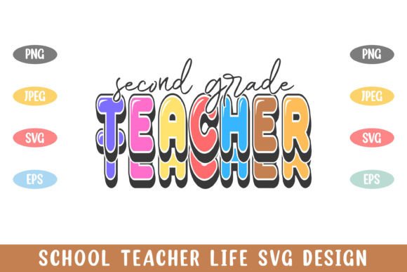 2nd Grade School Teacher Life Graphics and Crafts