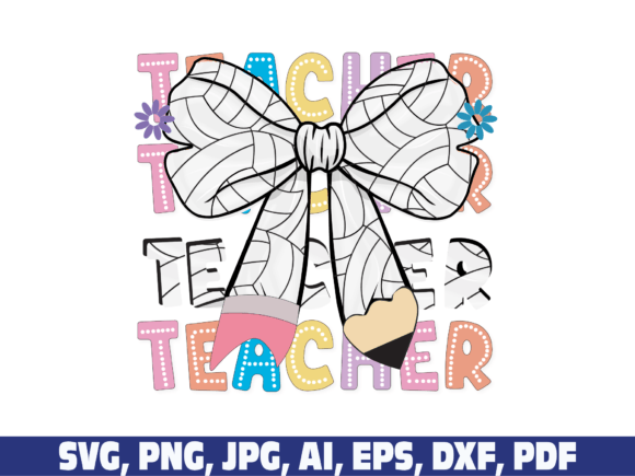 Coquette Teacher Svg Png, Retro Vintage10