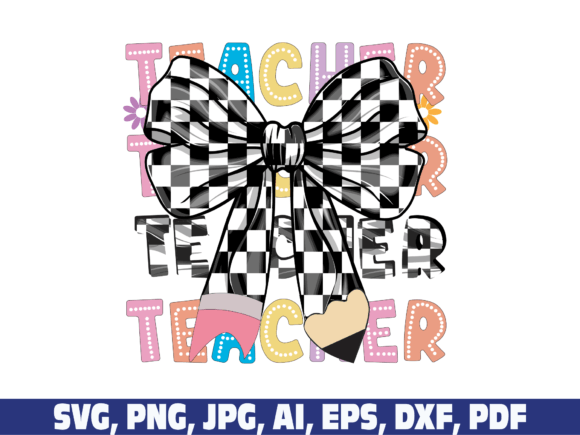 Coquette Teacher Svg Png, Retro Vintage8: A Versatile Graphic Design Asset for Crafts and Branding