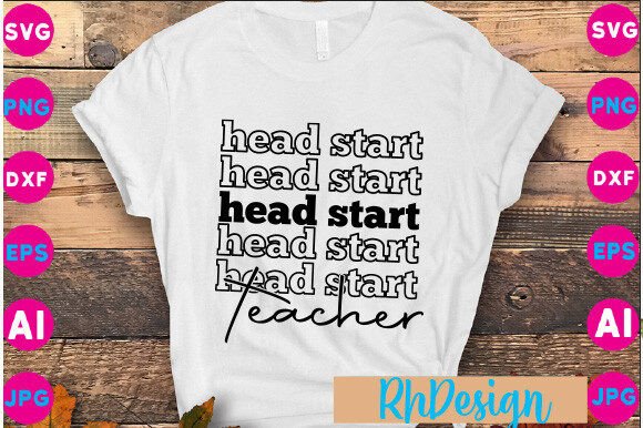 Head Start TeacherSvg Png: Graphics for Crafts