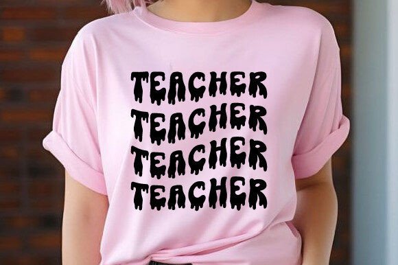 Retro Halloween Teacher SVG PNG T-shirt: A Graphic Design Asset for Crafts and Local Branding