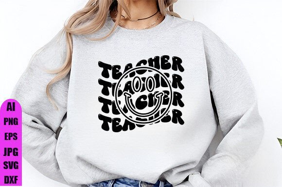 Retro Teacher SVG: A Nostalgic Graphic Design Asset for Crafts and Creative Projects