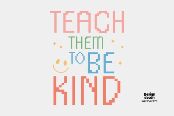 Retro Teacher SVG Teach Them to Be Kind: A Versatile Graphic Design Asset for Crafts and Marketing