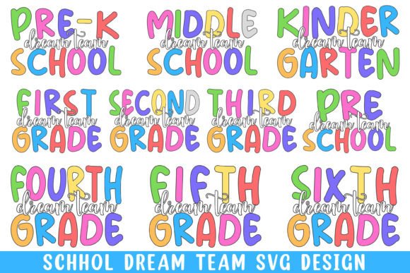 School Kids Dream Team SVG Bundle: Graphics and Crafts for Branding