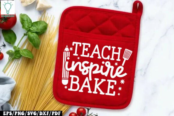 Teach Inspire Bake Pot Holder SVG